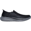 Skechers Slade Cooper Scarpe Da Mocassino Nere In Pelle Da Uomo