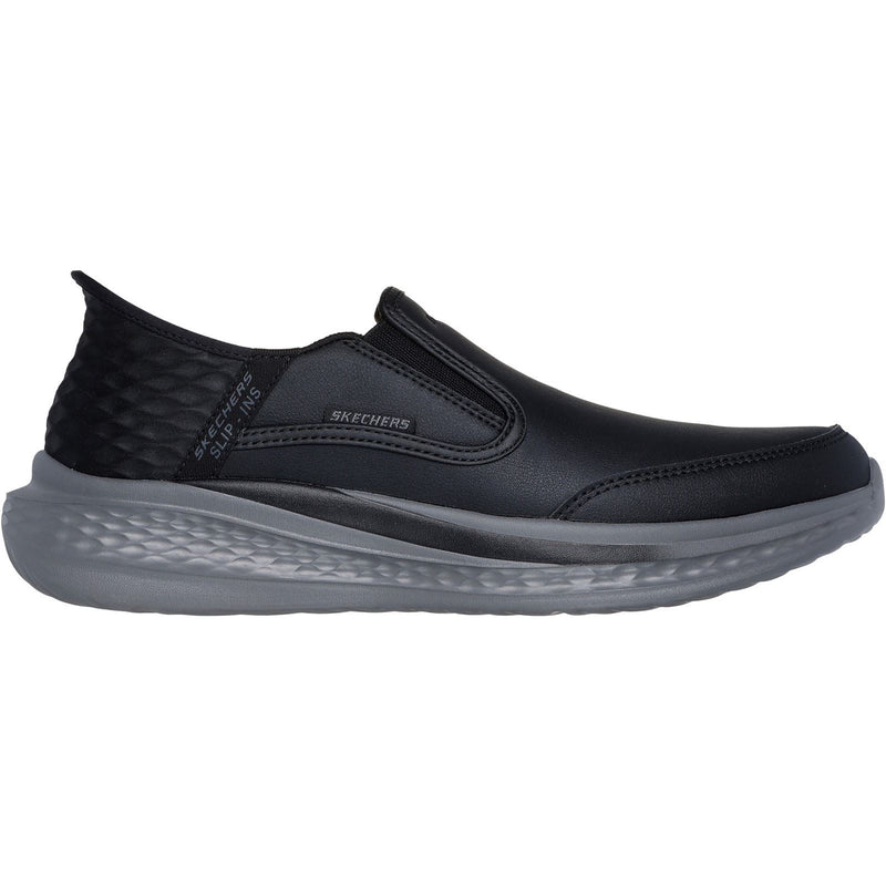 Skechers Slade Cooper Scarpe Da Mocassino Nere In Pelle Da Uomo