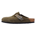 Birkenstock Boston Zoccoli Verdi In Camoscio