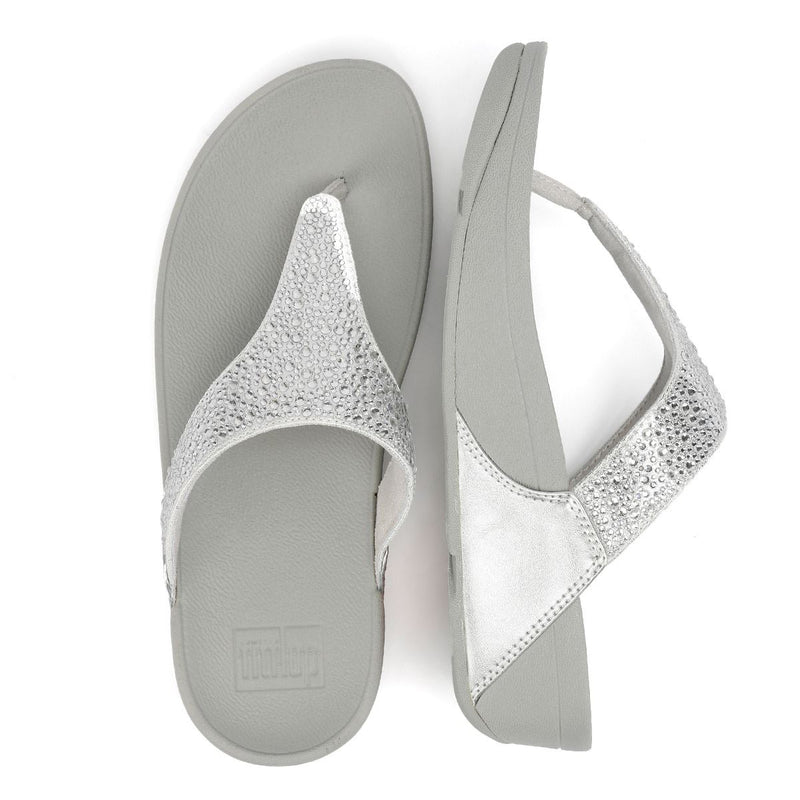 FitFlop Lulu Crystal Mix Sandali Argento Da Donna