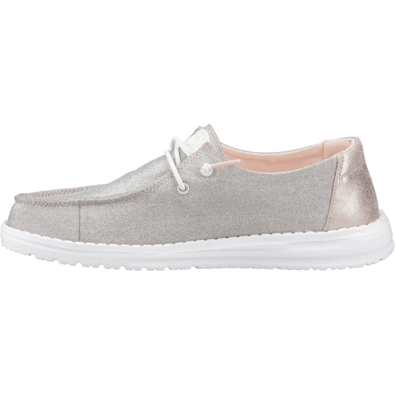 HEYDUDE Wendy Metallic Sparkle Mocassini Da Donna Color Oro Rosa In Sintetico