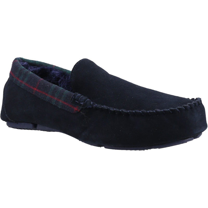 Hush Puppies Andreas Pantofole Uomo In Camoscio Blu Scuro.