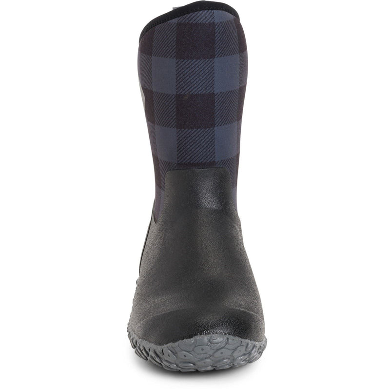 Muck Boots Muckster II Mid Stivali Di Gomma A Quadri Neri/Grigi.