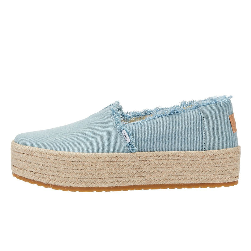 TOMS Washed Denim Valencia Espadrillas blu pastello Donna Sandalo blu