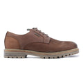 Barbour Sandstone Scarpe Da Uomo In Pelle Marrone Con Lacci.