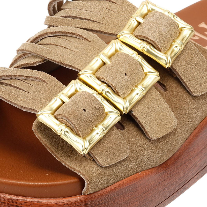 Desert Fleur Gypsum  Sandali Beige In Camoscio Da Donna