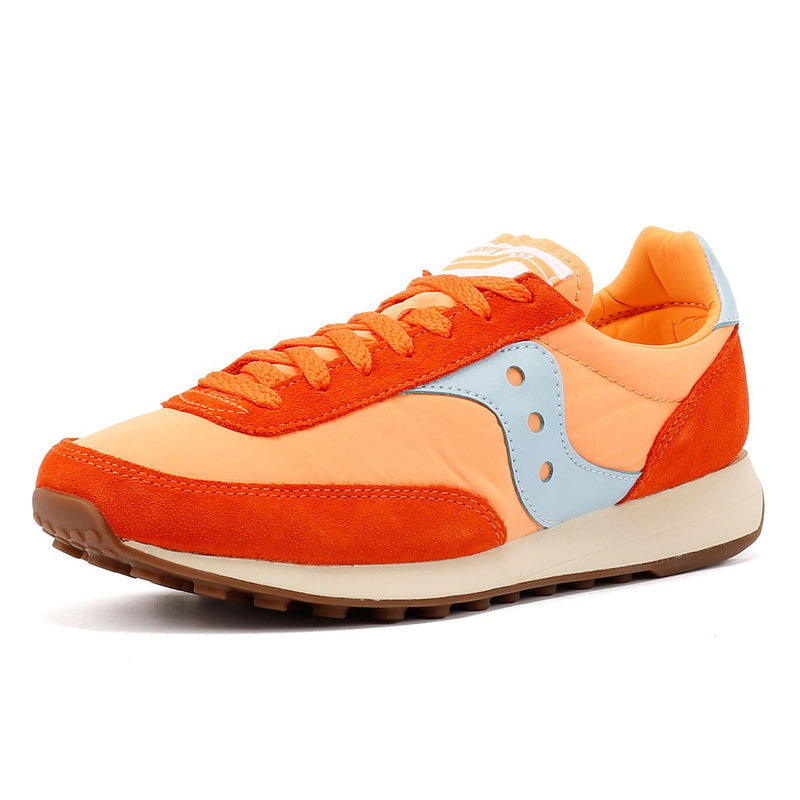 Saucony Trainer 80 Sneakers In Camoscio Arancione.