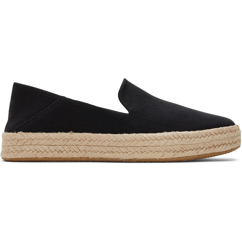 TOMS Carolina Espadrillas Nere Da Donna In 100% Cotone