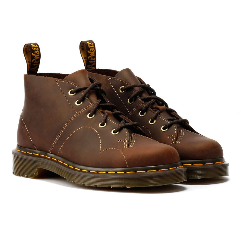 Dr. Martens Church Crazy Horse Stivali Marrone In Pelle