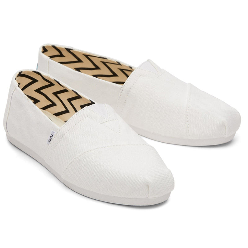 TOMS Alpargata Espadrillas Bianche Da Donna In 100% Cotone