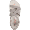 Skechers Reggae Slim Stretch Flex Sandali Da Donna Color Taupe In Tessuto
