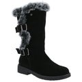 Hush Puppies Megan Wide Stivali Da Donna In Pelle Scamosciata Neri