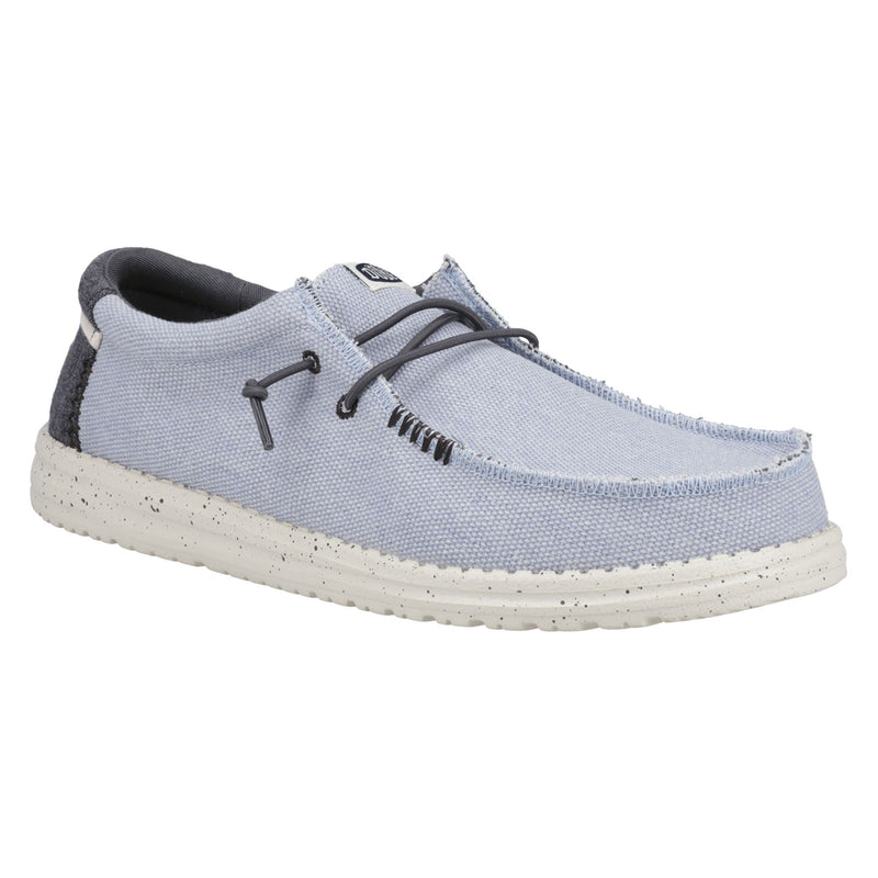 HEYDUDE Wally Coastline Scarpe Da Barca In Tessuto Bianco Pietra Da Uomo