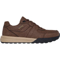 Skechers Netson Gander Scarpe Da Uomo In Pelle Marrone Con Lacci In Poliuretano