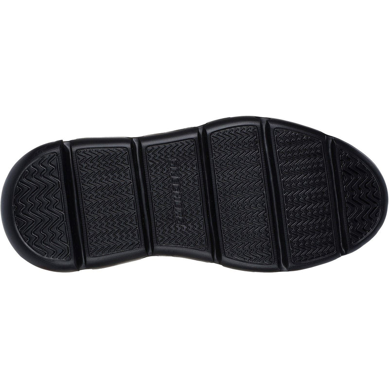 Skechers Garza Sully Scarpe Stringate In Pelle Da Uomo Nere