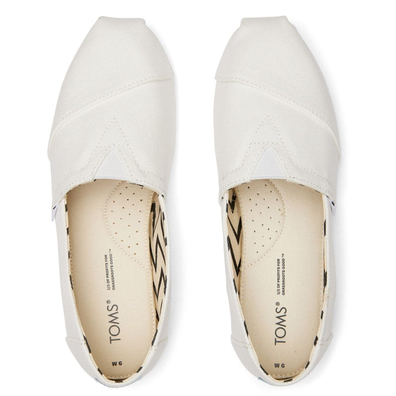 TOMS Alpargata Espadrillas Bianche Da Donna In 100% Cotone