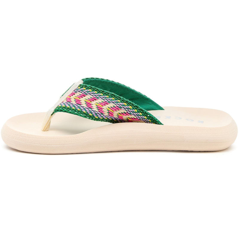 Rocket Dog Spotlight Madison Sandali Da Donna In Cotone Verde/Multicolore