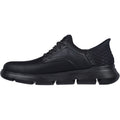 Skechers Garza Gervin Scarpe Stringate In Pelle Da Uomo Nere