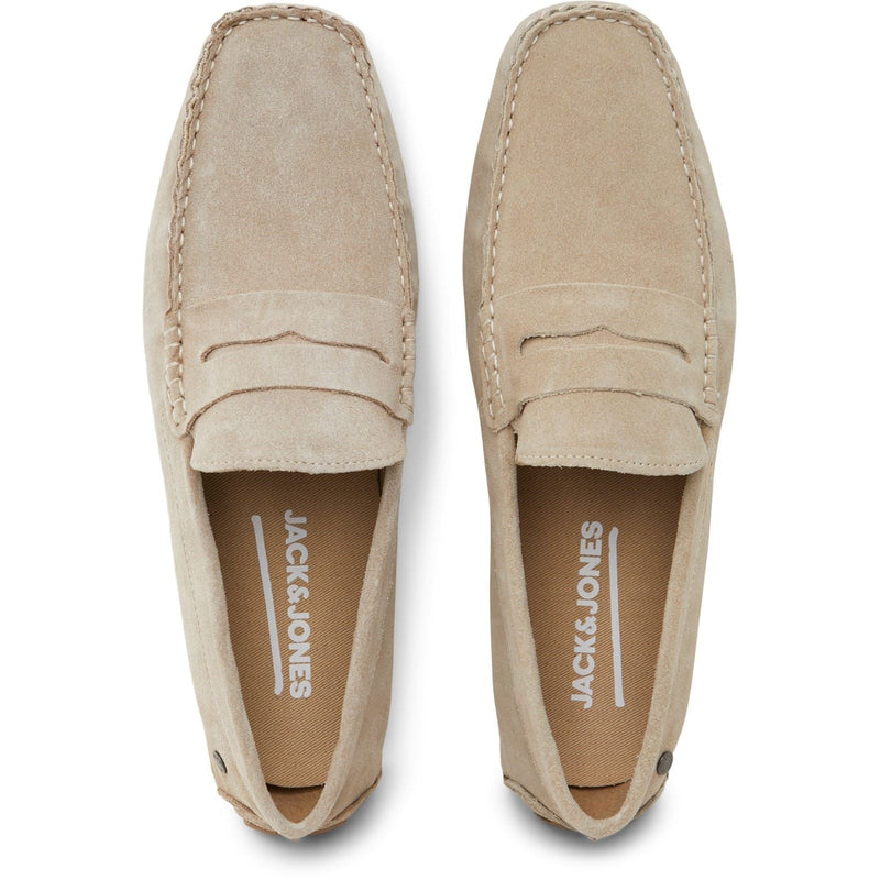 Jack & Jones Jensen Mocassini In Camoscio Da Uomo Color Moonbeam