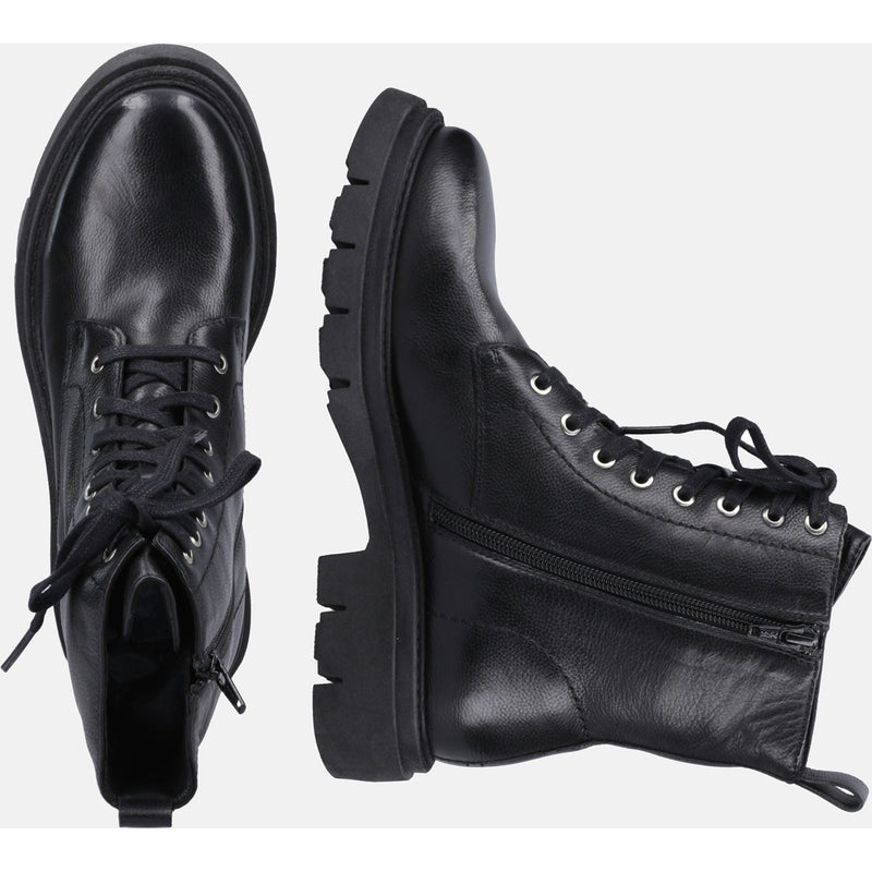 Hush Puppies Rhea Stivali Da Donna In Pelle Nera