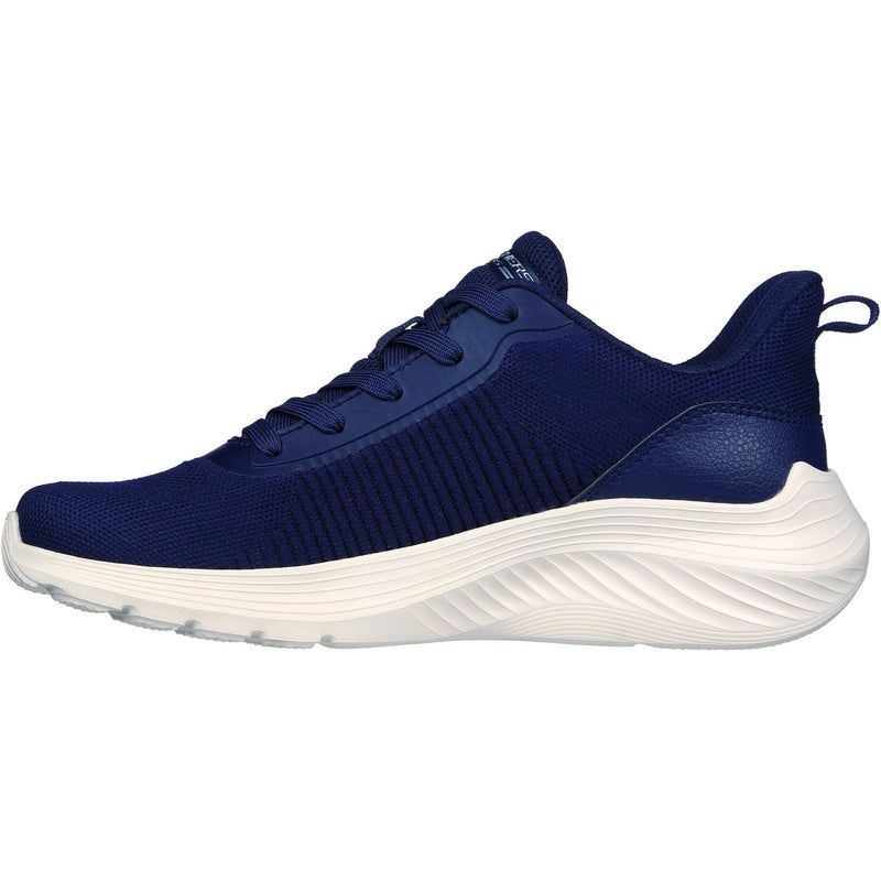 Skechers Bobs Squad Waves Sneakers Da Donna In Tessuto Blu Scuro