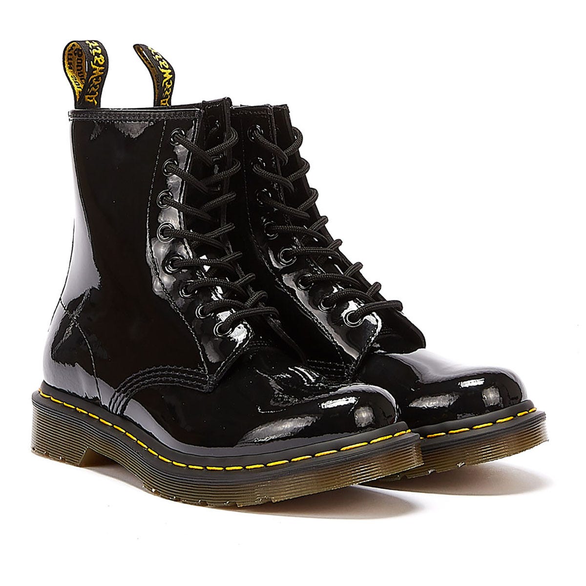 Dr. Martens 1460 Patent Lamper Donna Stivali Nero