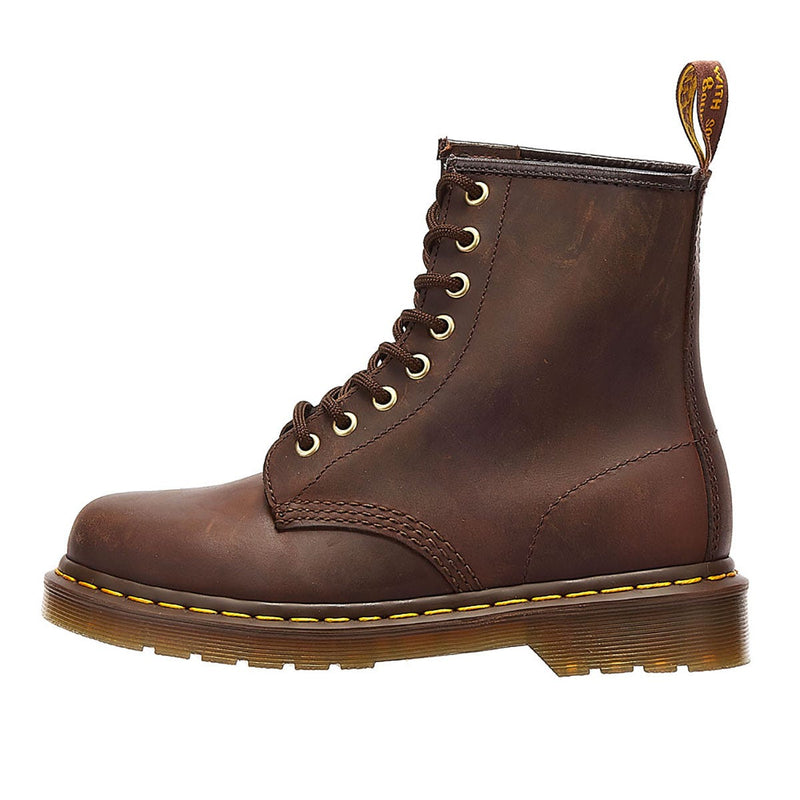 Dr. Martens 1460 Crazy Horse Uomo Gaucho Stivali in Pelle Marrone