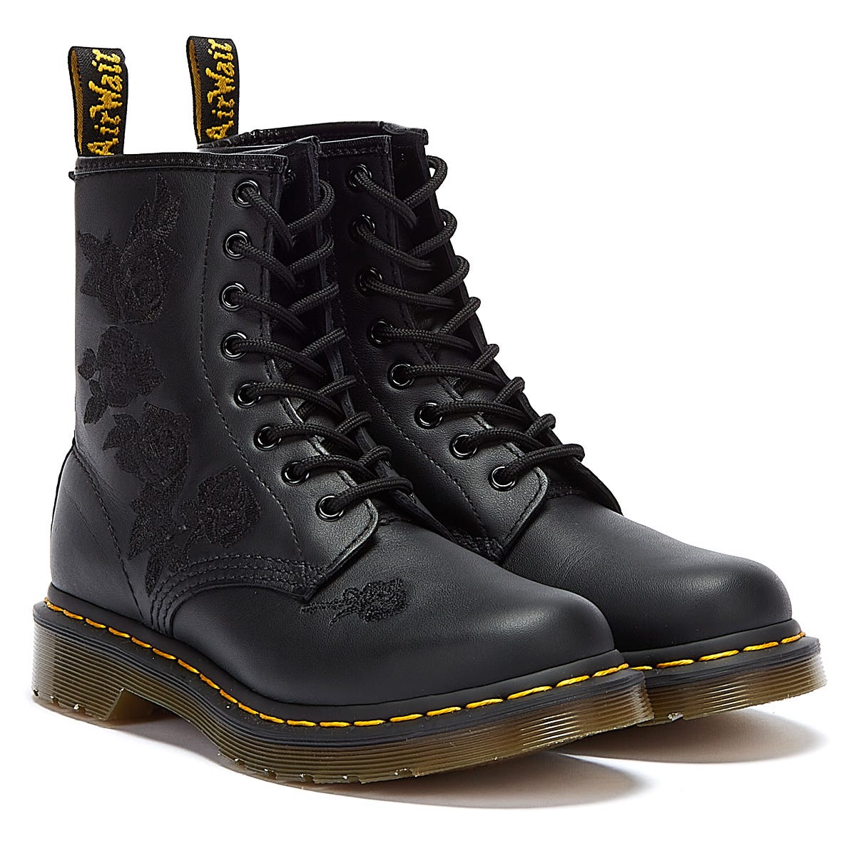 Dr. Martens 1460 Vonda Mono Floral Softy Donna Stivali Neri