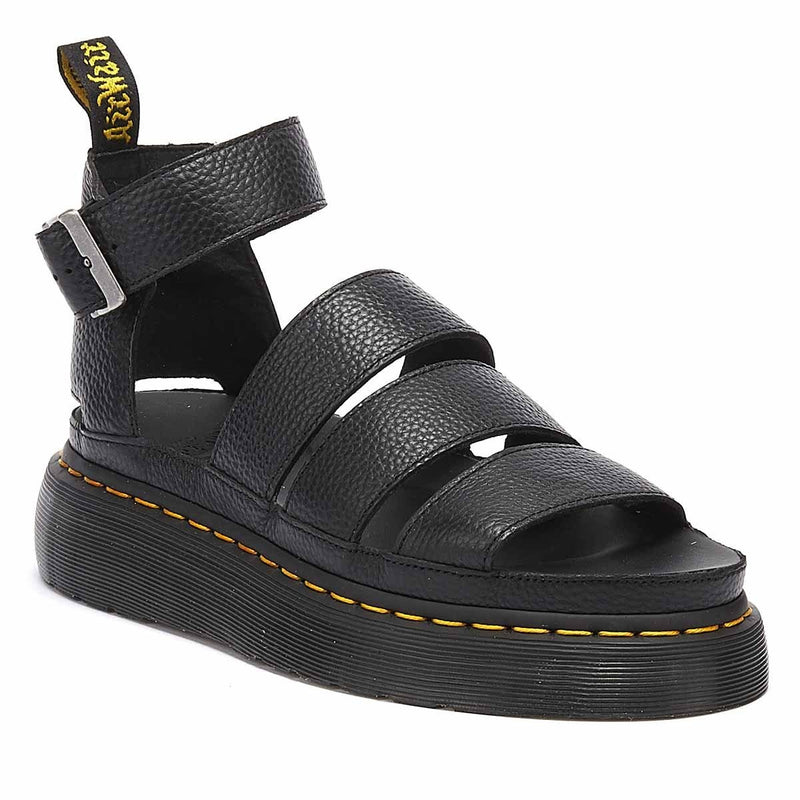 Dr. Martens Clarissa II Quad Donna Nero Sandali con Piattaforma