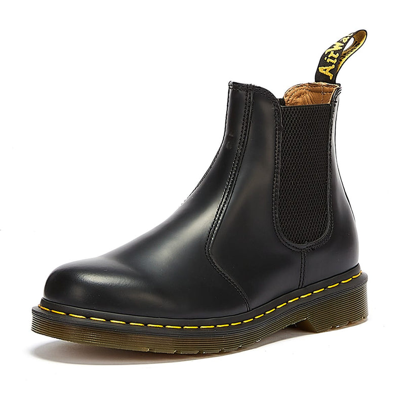 Dr. Martens 2976 Pelle Liscia YS Uomo Stivali Neri