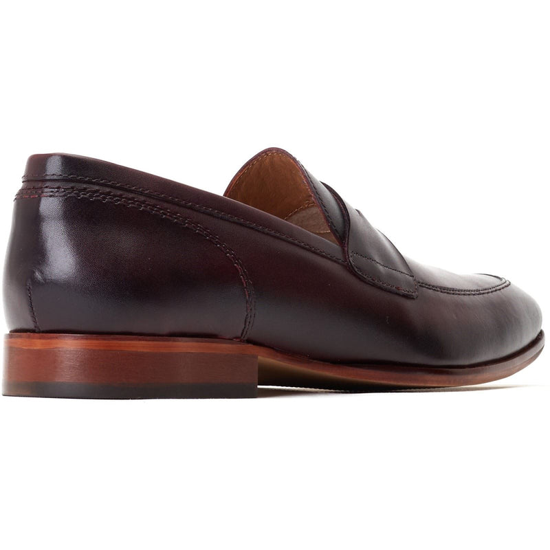 Base London Bruno Scarpe Mocassino Da Uomo In Pelle Color Bordò