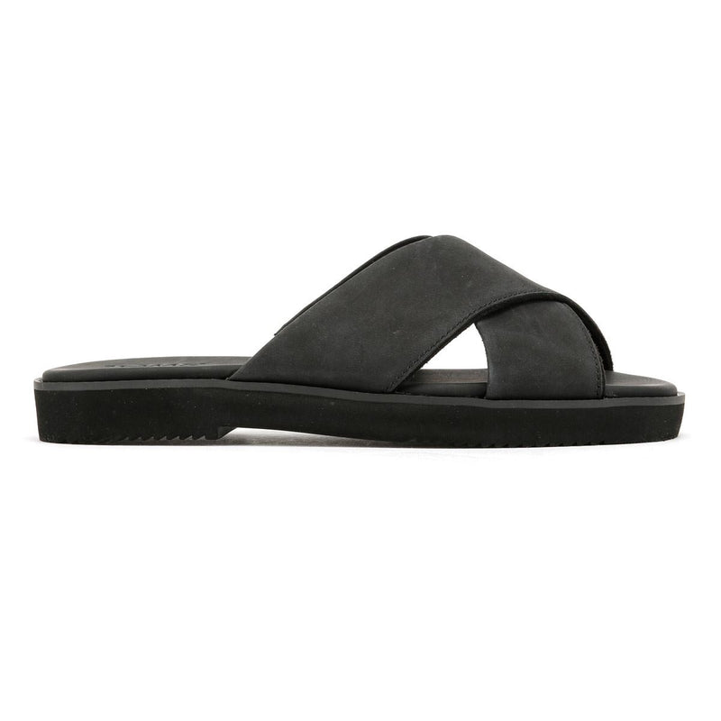 TOMS Mae Crossover Sandali Neri In Pelle Da Donna