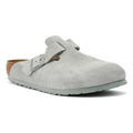 Birkenstock Boston Zoccoli Grigi In Camoscio