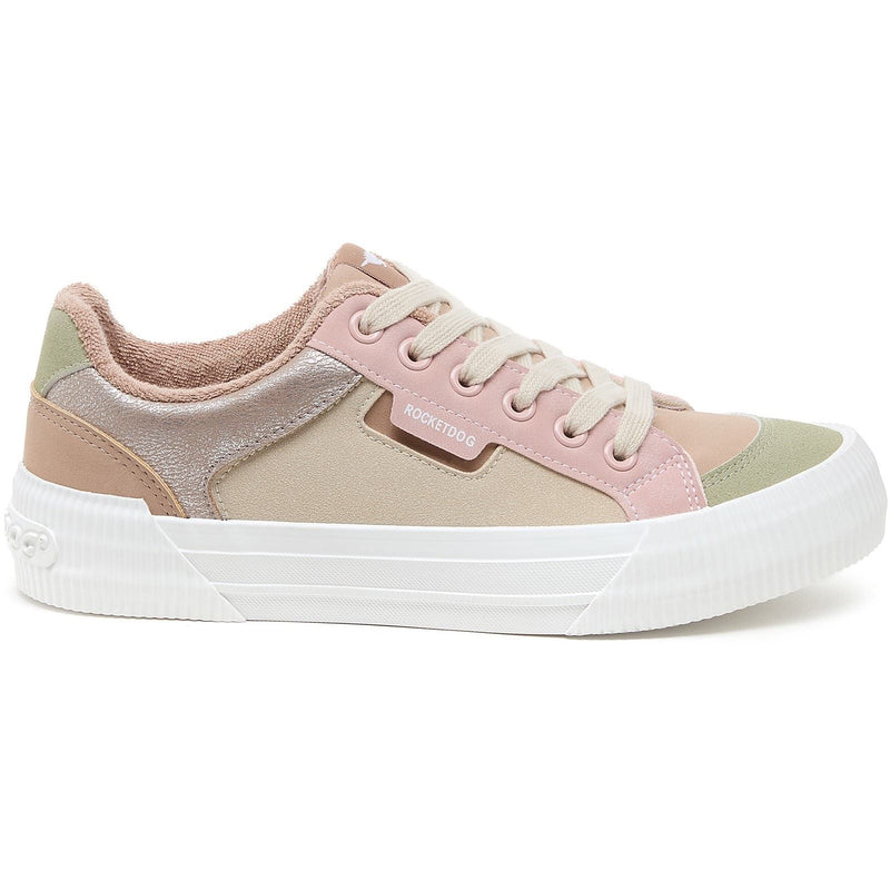 Rocket Dog Cheery Blocked Scarpe Da Ginnastica Taupe Da Donna Pu/Seude