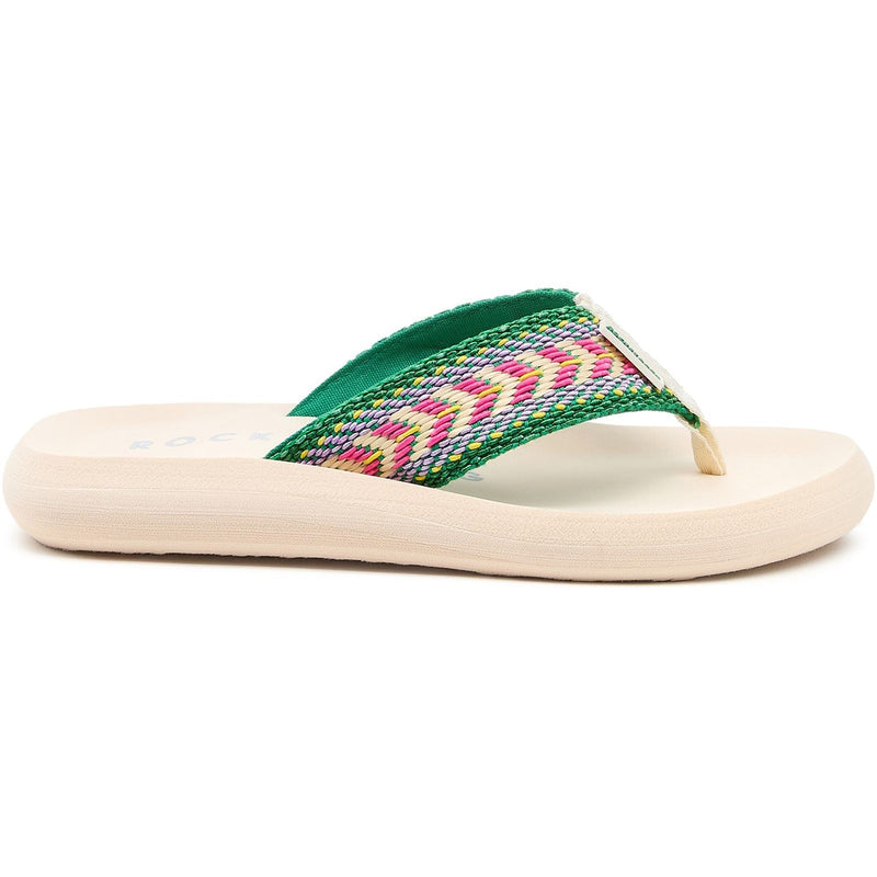 Rocket Dog Spotlight Madison Sandali Da Donna In Cotone Verde/Multicolore
