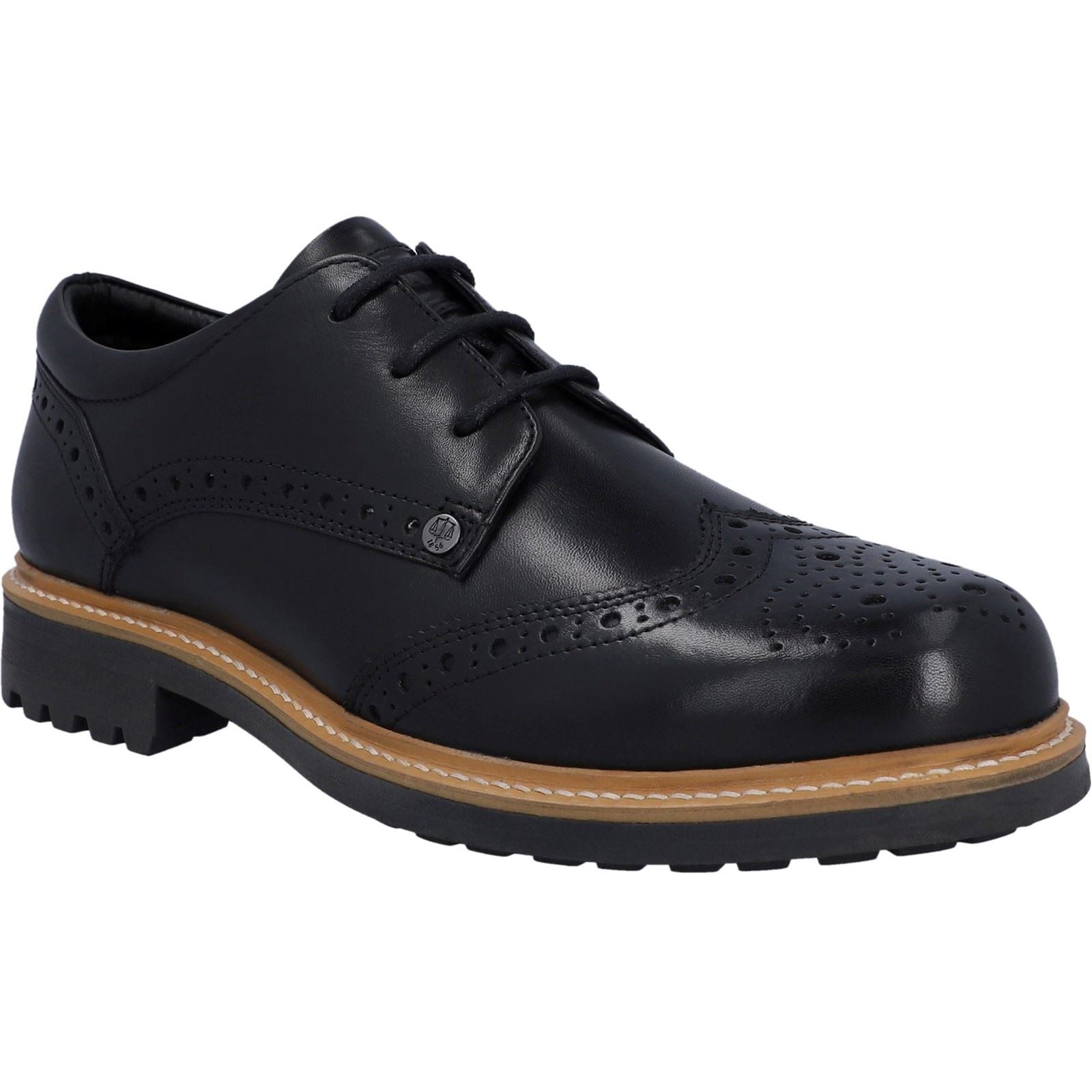 Hunter Cawdor Scarpe Nere In Stile Brogue In Pelle Da Uomo