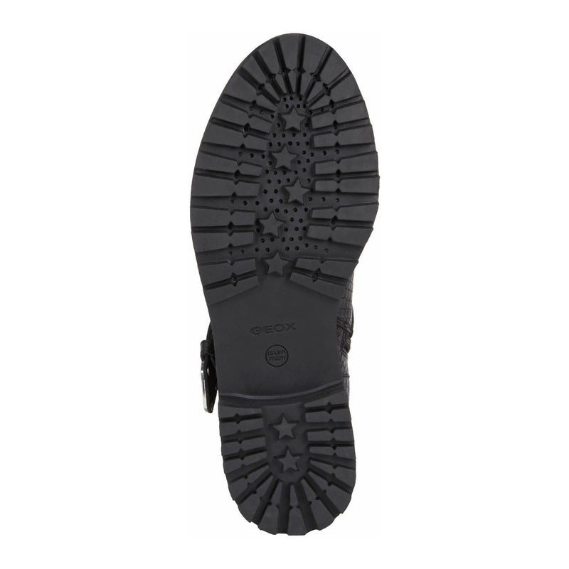 Geox Hoara Stivali Neri Da Donna In Pelle Bovina