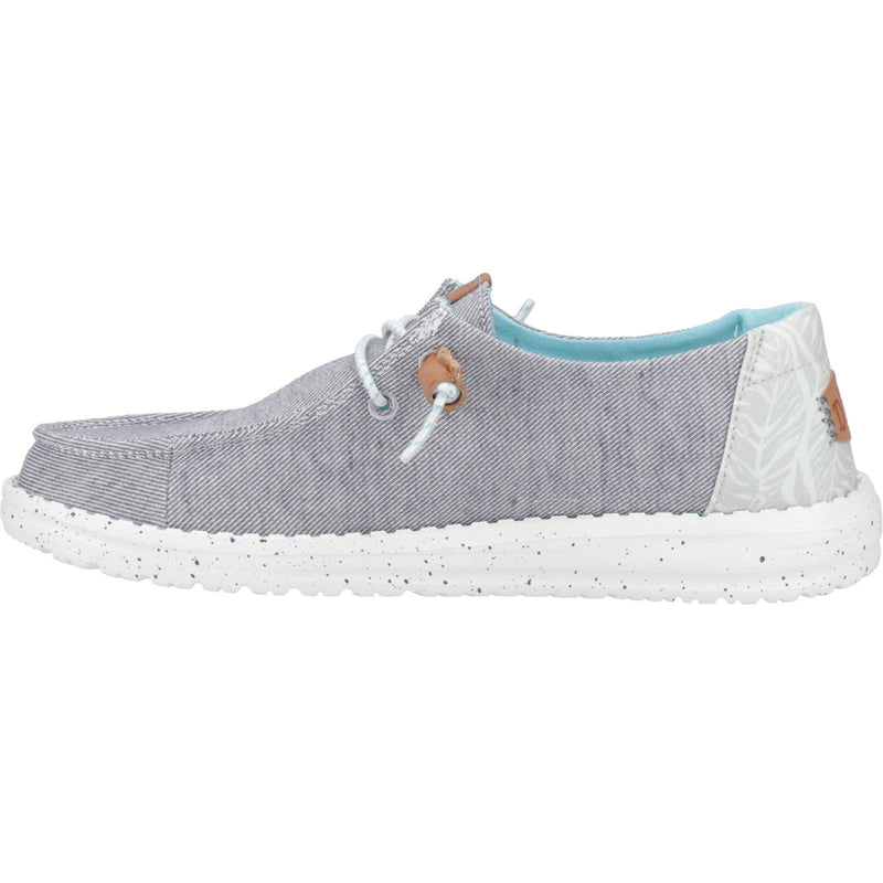 HEYDUDE Wendy Heathered Slub Tropical Mocassini Grigi Da Donna