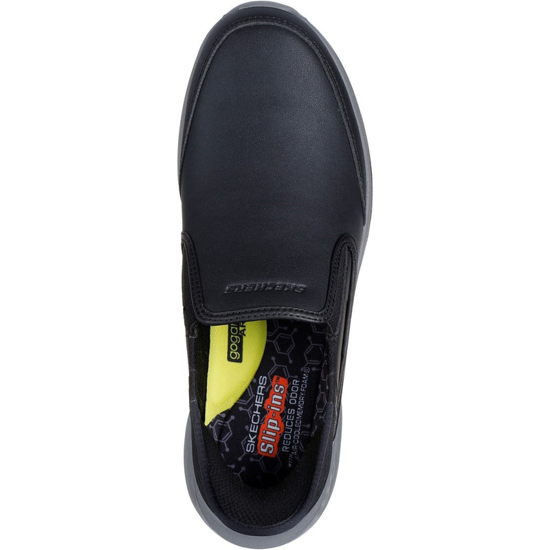 Skechers Slade Cooper Scarpe Da Mocassino Nere In Pelle Da Uomo