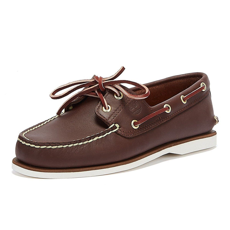 Scarpe da barca Timberland da uomo marroni con lacci