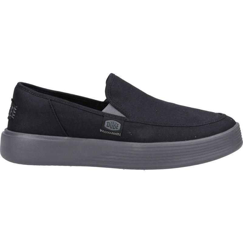HEYDUDE Sunapee Canvas Mocassini Neri/Grigi Da Uomo In 100% Cotone