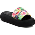 Rocket Dog Splash Bahama Sandali Da Donna Neri/Multicolore In Tessuto