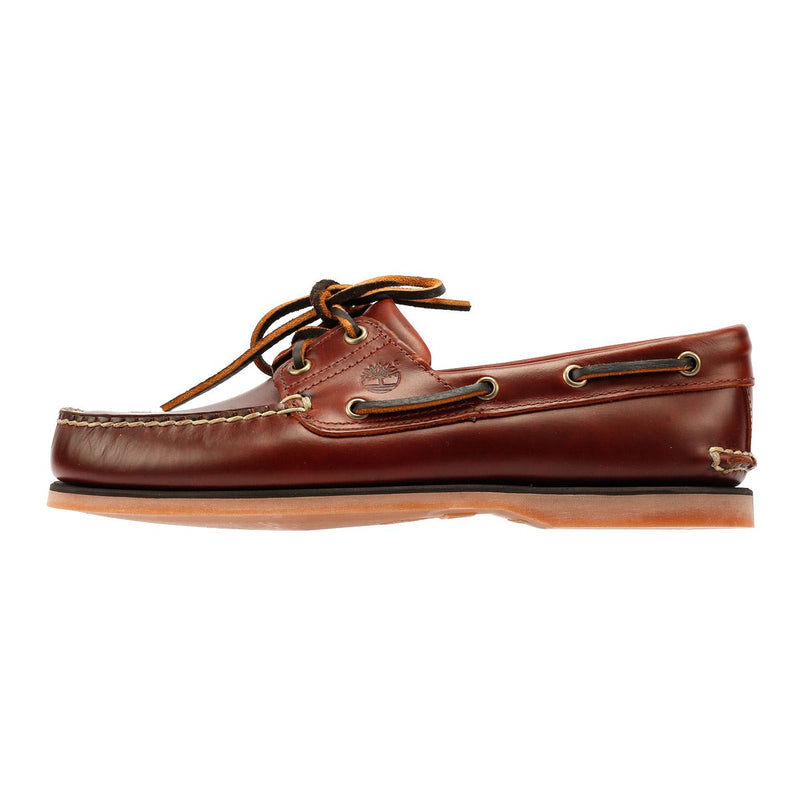 Timberland Classic 2 Eye Scarpe In Pelle Marrone Con Lacci Da Uomo