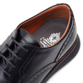 Base London Flight Scarpe Nere In Stile Brogue In Pelle Da Uomo