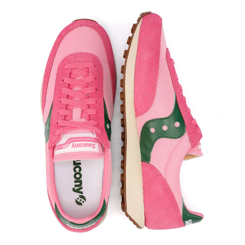 Saucony Trainer 80 Sneakers Rosa In Camoscio