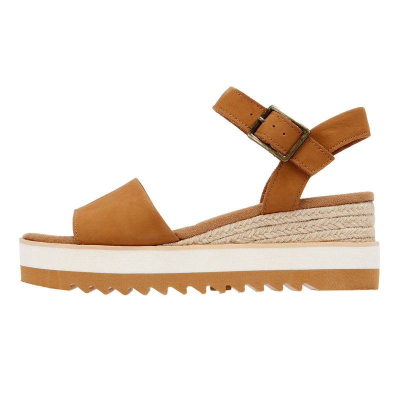 TOMS Diana Zeppe In Pelle Marrone Da Donna