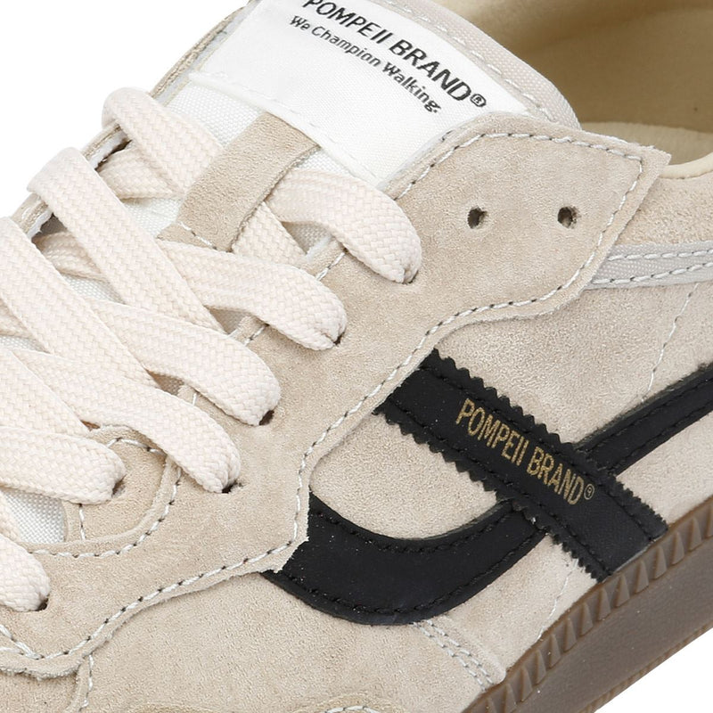 Pompeii Elan Sala Sneakers Bianche In Camoscio Da Uomo