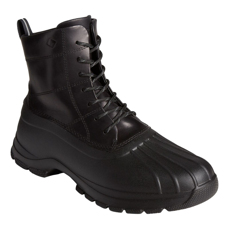 Sperry Duck Float Stivali In Gomma Nera In Pelle