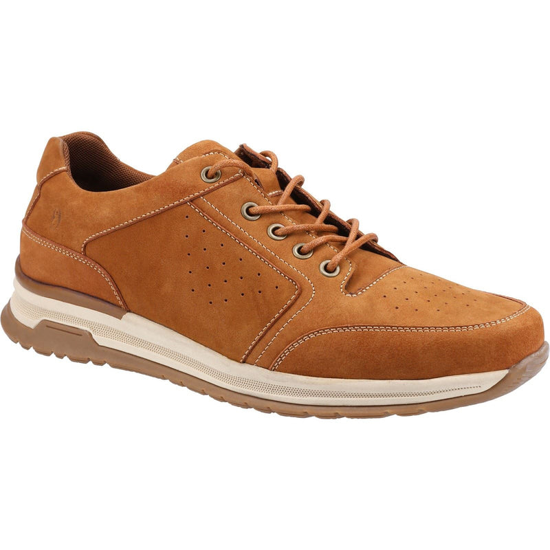 Hush Puppies Joseph Scarpe In Pelle Da Uomo Color Cuoio Con Lacci.