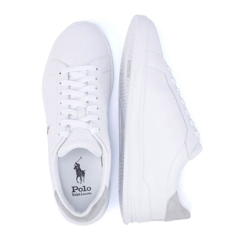 Ralph Lauren Heritage Court II Sneakers Bianche Da Uomo In Pelle